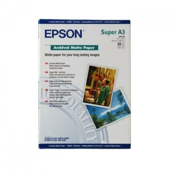 Фотобумага Epson C13S041340 A3, 192 г/м2, 50 л., покрытие - матовое