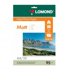 Фотобумага Lomond 102130 A4, 95 г/м2, 25 л., покрытие - матовое